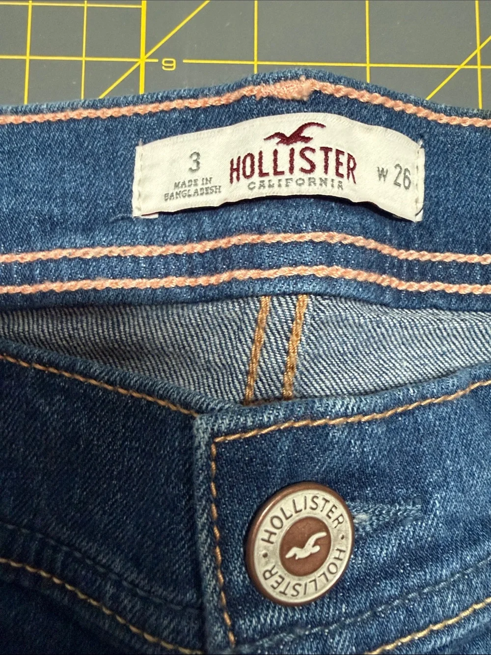 Hollister Dark Blue Denim Jean Shorts